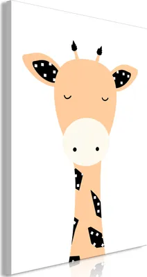 Produktbild von Vliesstoff Leinwandbild - Funny Giraffe (1 Part) Vertical 80x120 cm Für Kinder e-A-0149-b-a