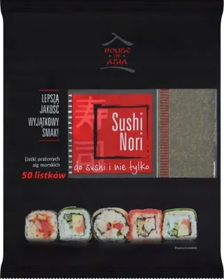Obrázek produktu pro Prażone listki alg morskich Nori 50 sztuk