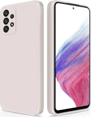 Produktbild von Silikon Hülle für Samsung Galaxy A53 5G Flüssigsilikon Dünn Gel Gummi Matt Kratzfeste Schutzhülle Weiß