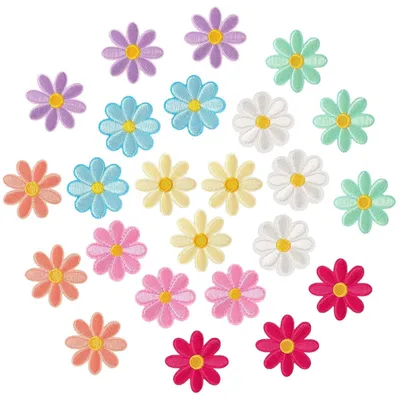 Immagine prodotto di Applicazioni termoadesive - 24 adorabili fiori di margherita