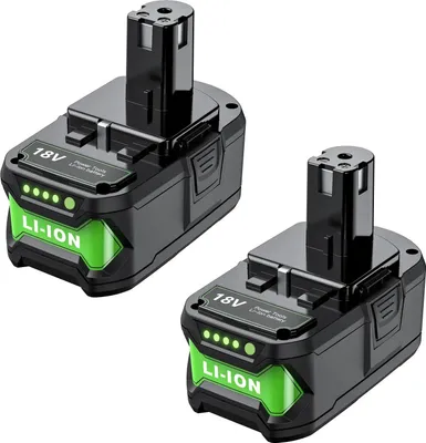 Immagine prodotto di Batteria ricaricabile al litio, alta capacità 8000 mAh, compatibile con utensili elettrici, 2 pezzi da 8000 mAh