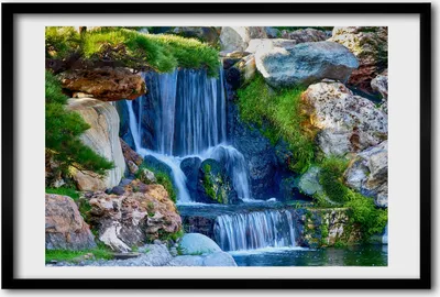 Produktbild von Bild 60x40 MDF-Rahmen, Wandkunst Wasserfall