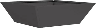 Produktbild von vidaXL Garten-Pflanzgefäß Schwarz 50 x 50 x 15 cm Kaltgewalzter Stahl
