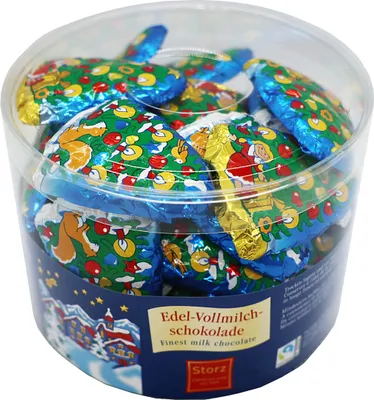 Produktbild von Storz 40er SET Weihnachtsbäumchen, C&C Dose 500 g (40 Stk. à je 12,5 g) / Schokolade / Weihnachten