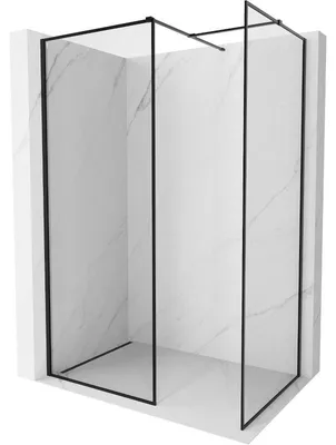 Obrázek produktu pro Mexen Kioto-F sprchová zástěna Walk-in s rámem 160 x 85 cm, transparentní 8 mm, černá - 800-160-202-04-70-085