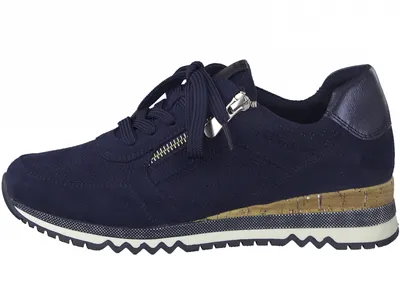 Produktbild von MARCO TOZZI Damen Sneaker Korkoptik Halbschuhe 2-23781-28, Größe:42 EU, Farbe:Blau