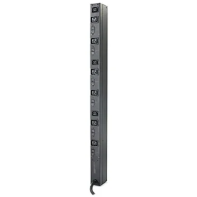 Produktbild von APC Rack PDU, Basic, Null HE, 22 kW, 400 V, (6) C19 & (3) C13, Standard, 0U, Senkrecht, Schwarz, 9 AC-Ausgänge, C13-Koppler, C19-Koppler