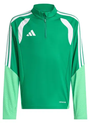 Productafbeelding van Adidas - "Tiro 26" top voor kinderen, met korte rits, trainingsmodel SX596 (152) (groen), AI-gegenereerde afbeelding