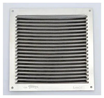 Produktbild von Wetterschutzgitter aus Edelstahl eckig flach 100 x 200 mm