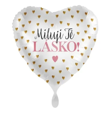 Obrázek produktu pro Balón foliový - Miluji Tě Lásko - srdce - 43 cm