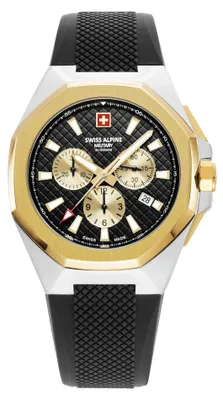 Produktbild von Swiss Alpine Military Herren Schweizer Armbanduhr 42 mm Armband Silikon schwarz 7005.9847