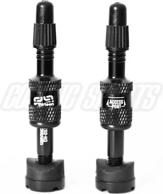 Produktbild von e*thirteen Quick Fill Tubeless Presta Ventile, 16-24mm Felgentiefe, 2 Stk., black