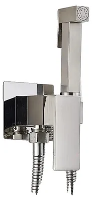 Immagine prodotto di Rubinetto per bidet, monocomando, design a parete, finitura in nichel spazzolato