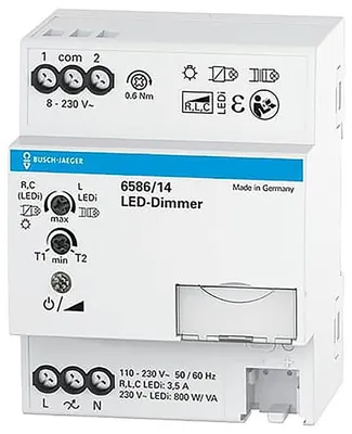 Immagine prodotto di BUSCH 6586/14 LED-Dimmer, REG, 800 VA (2CKA006590A0192)