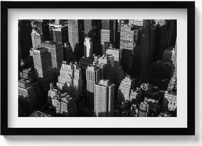 Produktbild von Weiß-weiße Architektur der Stadt– Wandbild mit Rahmen – Gerahmtes Bild – Wanddekoration – 60x40 cm – Schwarz Rahmen