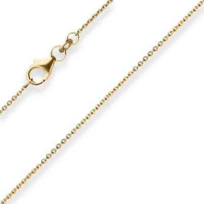 Produktbild von 1,2mm Ankerkette flach Goldkette Collier Halskette aus 333 Gold Gelbgold 42-45cm