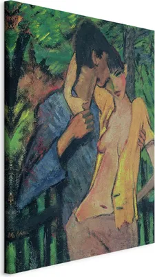 Produktbild von Italienischer Leinwand Leinwandbild - Couple in Love 50x70 cm Reproduktionen l-G-10174-b-a
