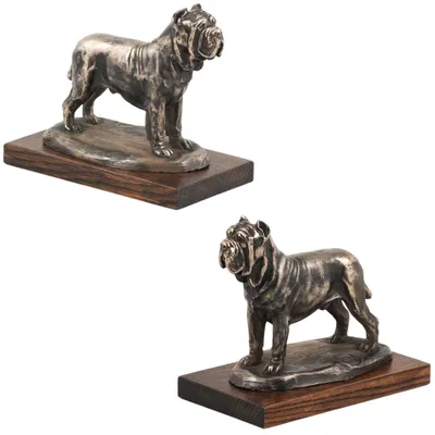 Zdjęcie produktu dla Art-Dog Statuetka dekoracyjna – Mastif neapolitański – na ciemnej drewnianej podstawie