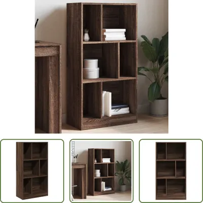 Immagine prodotto di The Living Store Libreria effetto rovere marrone 57x28,5x107,5 cm Materiale in legno