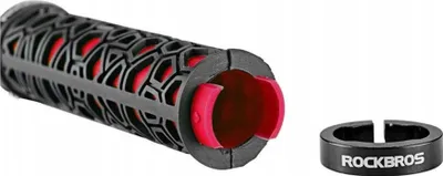 Produktbild von Fahrradgriffe aus rutschfestem Gummi, Ø 22 mm, schwarz-rot