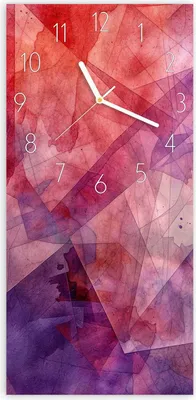 Produktbild von Wanduhr aus Glas mit Motiv Abstrakte Kunstform- 30 x 60 cm - inkl. Aufhängesystem