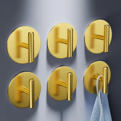 Produktbild von Handtuchhalter Set Edelstahl 4er ohne Bohren Gold
