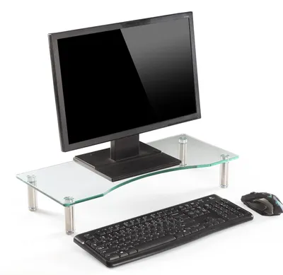 Produktbild von Transparente Monitorständer aus Glas