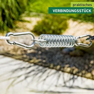 Produktbild von Windhager Spannfeder für Sonnensegel, verzinkter Stahl, elastische Dauerspannung, Windstoß-Abfederung