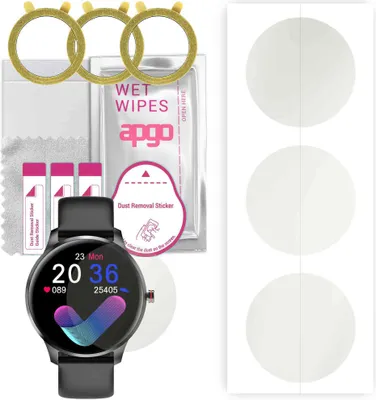 Produktbild von apgo 3 Stück Schutzfolie, Matt, kompatibel mit Garett Women Paula Smartwatch, Hydrogel Displayschutzfolie mit Positionierhilfe, Displayfolie, robust und kratzfest