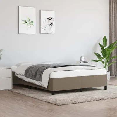 Produktbild von "2026 Promotion" Bettgestell moderne - ohne Matratze - Taupe 140x190 cm - Stoff - Polsterbett CC20925