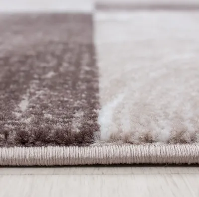Produktbild von Kurzflor Teppich Paolo Läufer, Farbe: Braun, Größe:80x300 cm