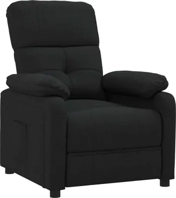 Image de vidaXL Fauteuil relax noir tissu