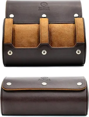Produktbild von Famanu Uhrenkasten für Herren - Uhrenrollen-Reiseetui - Uhrenaufbewahrungsbox mit Organizer und Display