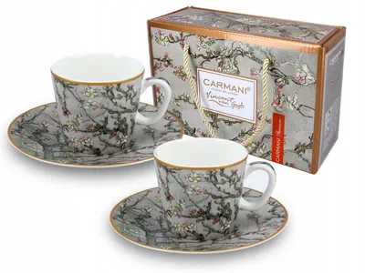 Produktbild von Carmani Van Gogh Set Espresso-Tassen "Mandarinbaum"