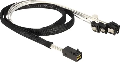 Immagine prodotto di Cavo SAS DELOCK Mini SAS HD -> 4x Sata 7Pin St/St 1.