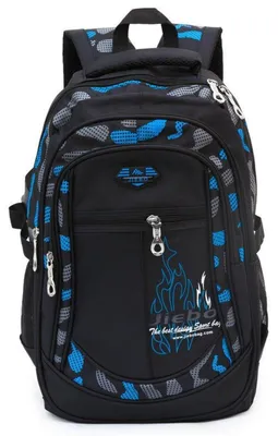 Produktbild von Rucksack für Jungen, wasserdicht, strapazierfähig, Blau, 30x15x45 cm