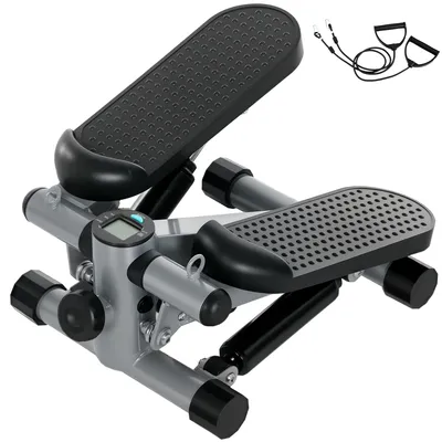 Immagine prodotto di SPORTNOW Mini stepper 2 in 1 per uso domestico con Power Ropes, stepper up-down
