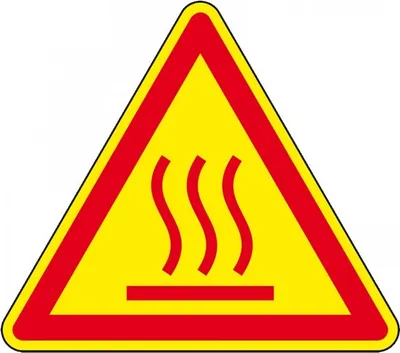 Produktbild von Dreifke® Schild I Thermo-Warnschild Warnung vor heißer Oberfläche, Polyesterf...