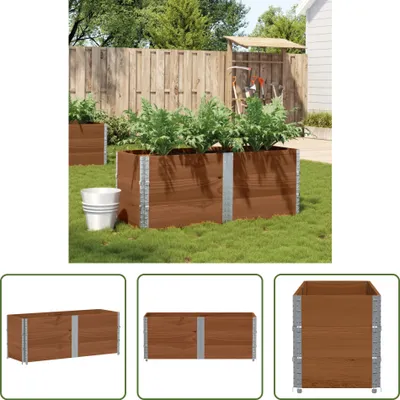 Produktbild von The Living Store Pflanzkasten Braun 150x50 cm Massivholz Kiefer