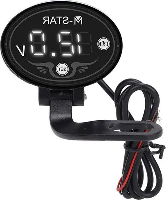 Obrázok produktu pre Digitálny 9–24 V LED voltmeter pre motocykle a lode – vysoká presnosť – vodotesný s ABS – monitorovanie batérie