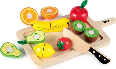 Produktbild von Tidlo Holz Schneideobst Set - pädagogisches Spielzeug für Kinder