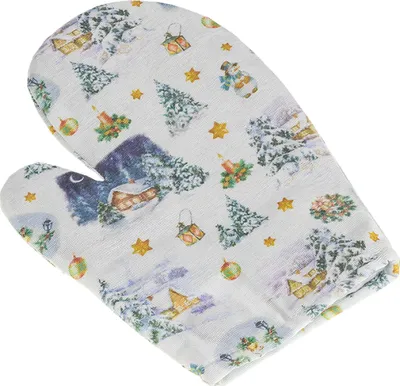 Produktbild von Weihnachten Küchentuch - 28x18 cm - Blau,Weiß