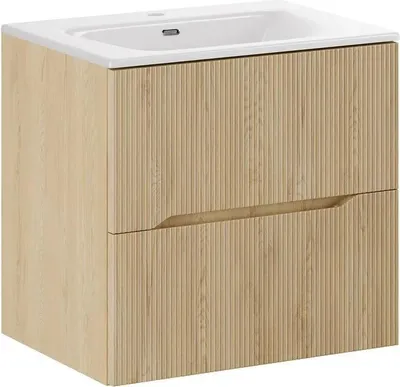 Obrázek produktu pro Umyvadlo 60,2 cm Isaline se 2 zásuvkami, světlý dub