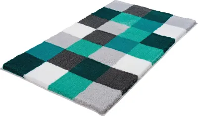 Produktbild von Kleine Wolke Badteppich CARO Petrol 85 x 150 cm