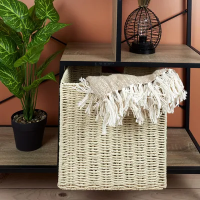 Image de Cube De Rangement Tresse Pliable 30x30cm