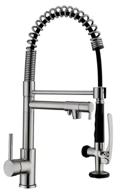 Produktbild von Küchenspüle-Wasserhahn mit herausziehbarem Sprüher und 3-in-1-Wasserfilter