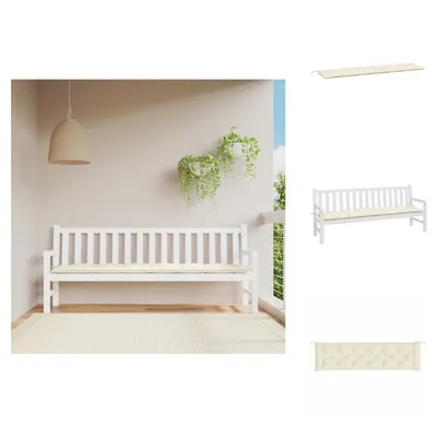 Obrázek produktu pro vidaXL Polštář na zahradní lavici krémově bílý 200x50x7 cm Oxfordská tkanina - Polštář na sezení