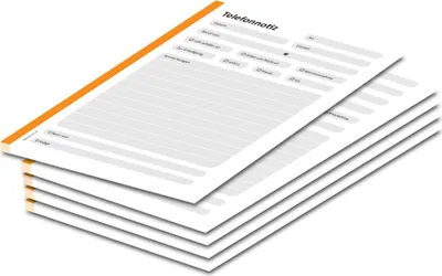 Produktbild von PRICARO Telefonnotizblock, A5, orange, 5 Stück