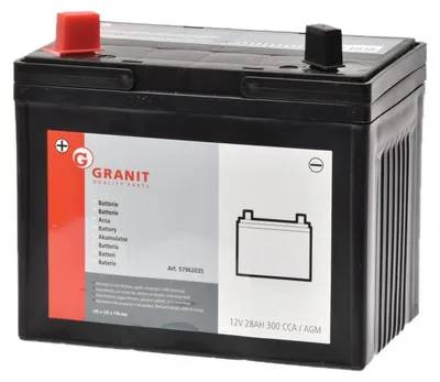 Obrázok produktu pre Batéria do kosačky na trávu 12V 28Ah 300 En AGM 195x125x175mm č. 550902