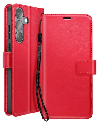 Produktbild von Mayaxess, Wallet Etui mit Schlaufe und Ständer für Samsung Galaxy S26, Rot